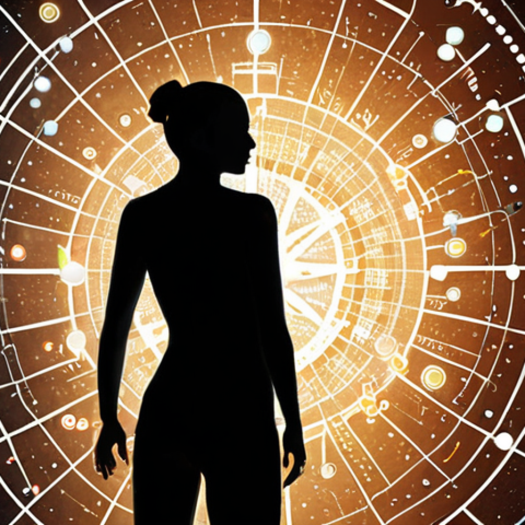 "A visually compelling image demonstrating the power of consumer behavior data. A human silhouette stands before a vast, interconnected network of glowing data points and intricate visualizations, resembling a digital ocean. A radiant 'compass' emerges from the data, its needle pointing definitively towards a conceptual new product on the horizon. The scene should convey the discovery of hidden consumer needs and desires through sophisticated analytics, with elements of various data types (charts, graphs, social media feeds) subtly integrated into the background, suggesting clarity emerging from complexity."