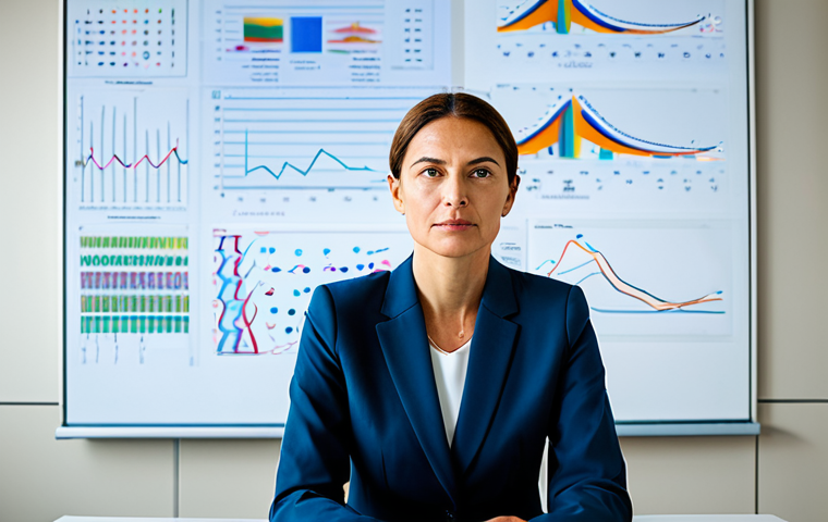 A focused professional woman, mid-30s, in a modest business suit, seated at a sleek modern desk in a well-lit, clean research lab. She is looking at a holographic projection displaying intricate consumer behavior patterns and psychological models, depicted with flowing lines and data points. Her expression is thoughtful and analytical, suggesting deep understanding. The background features blurred whiteboards with diagrams and shelves of academic books, emphasizing a scholarly environment. perfect anatomy, correct proportions, natural pose, well-formed hands, proper finger count, natural body proportions, professional photography, high quality, safe for work, appropriate content, fully clothed, professional dress, family-friendly.
