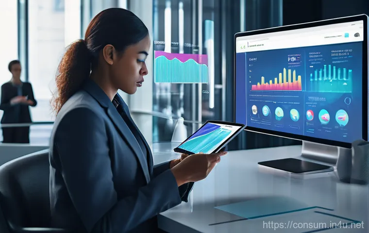 소비자 행동 데이터를 활용한 전략 개발 - **Image Prompt 1: The Nexus of Data Collection**
    A wide shot of a futuristic yet inviting office...