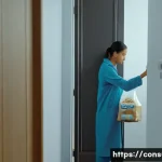 소비자중심 사고를 키우는 방법 - **Prompt 1: The Relief of Dawn Delivery for a Working Mother**
    A tired but visibly relieved work...