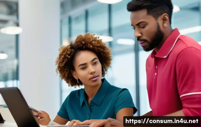 소비자 불만 처리 과정 상세 분석 - **Prompt:** A diverse group of people, male and female, of various ages and ethnicities, are gathere...